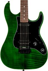 Guitare électrique forme str Jet guitars JS-450 TGR - transparent green