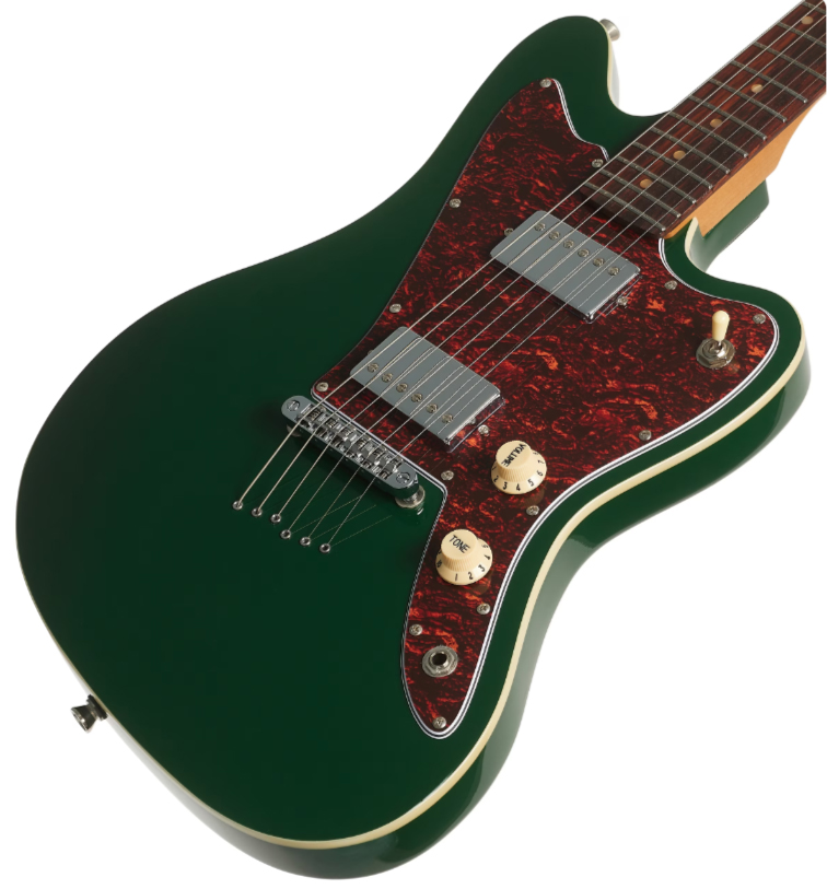 Jet Guitars Jj350 Gr 2h Ht Rw - Green - Guitare Électrique RÉtro Rock - Variation 2