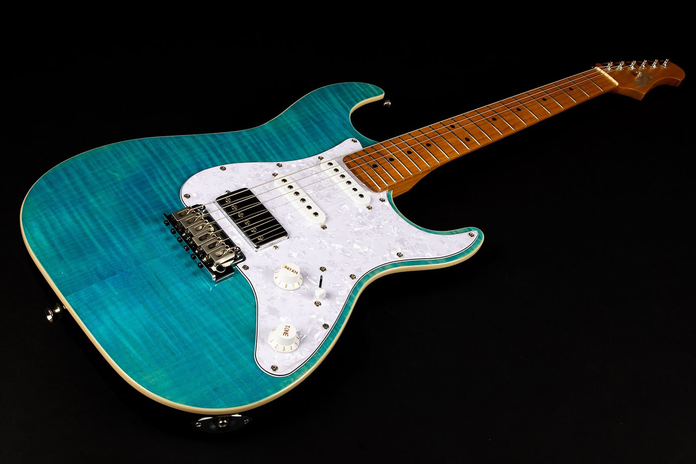 Jet Guitars Js450 Obl Hss Trem Mn - Ocean Blue - Guitare Électrique Forme Str - Variation 2