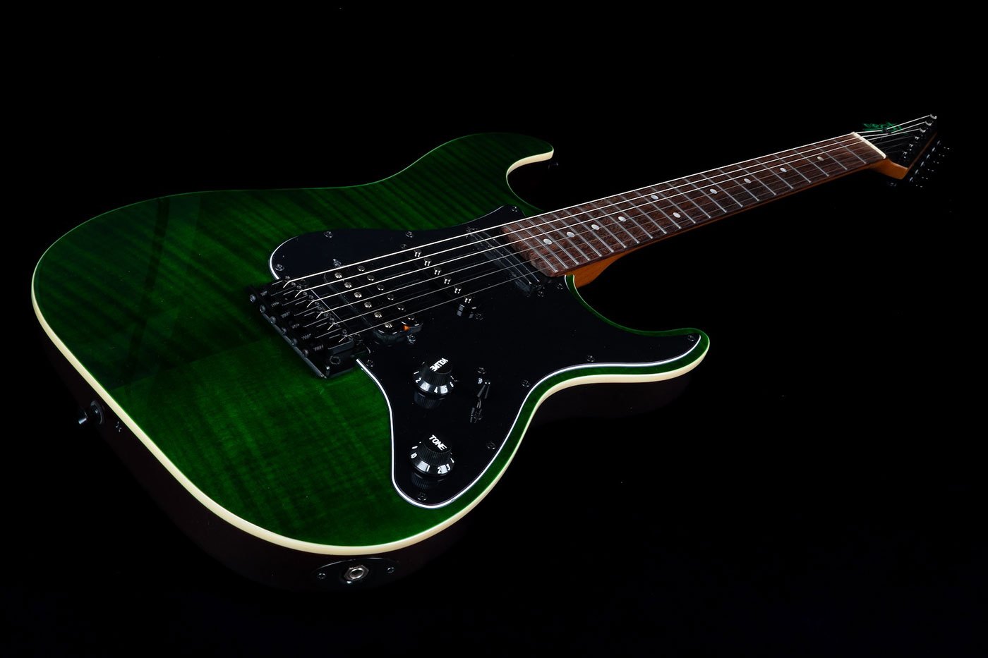 Jet Guitars Js450 Tgr Hss Trem Rw - Transparent Green - Guitare Électrique Forme Str - Variation 2