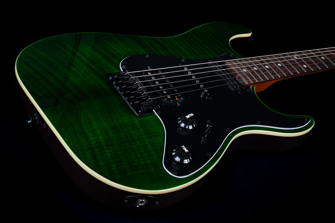 Jet Guitars Js450 Tgr Hss Trem Rw - Transparent Green - Guitare Électrique Forme Str - Variation 3