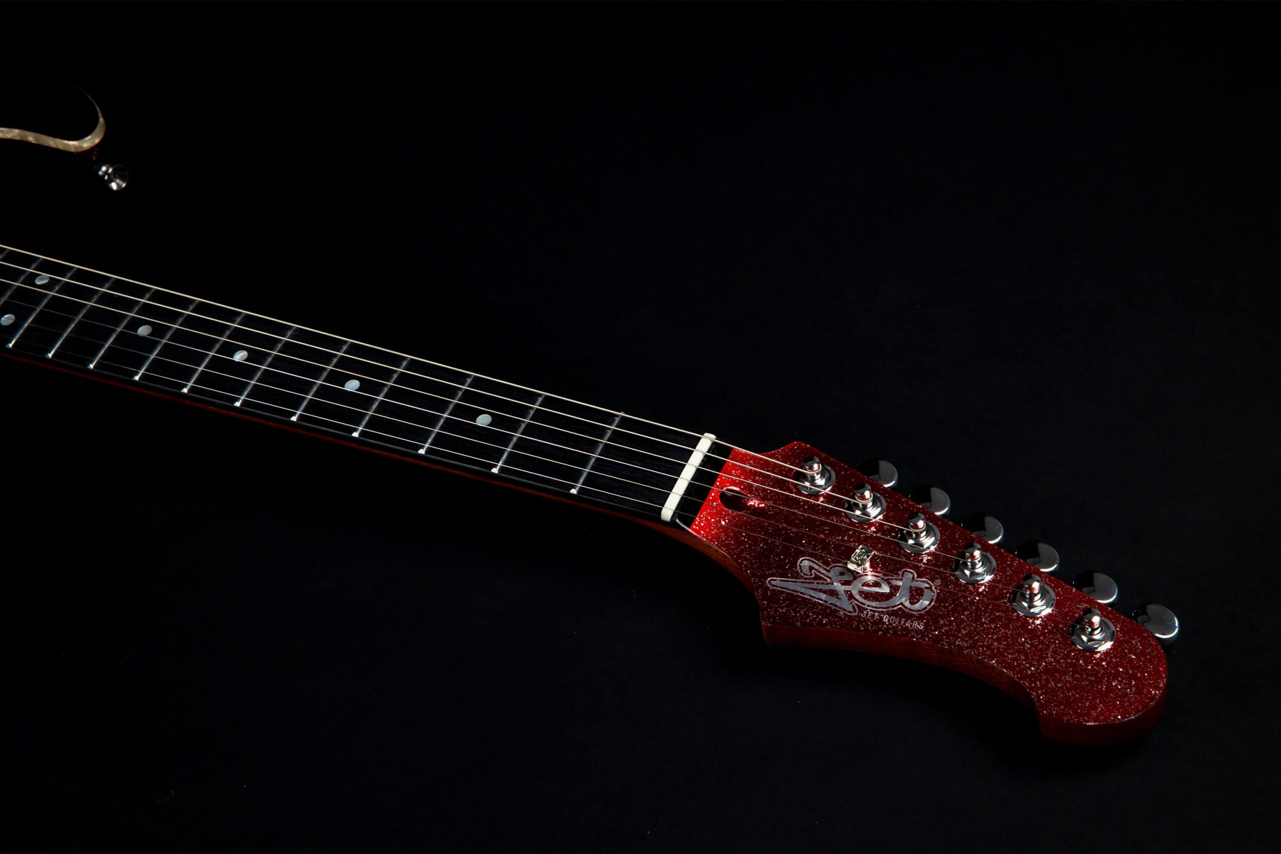 Jet Guitars Js500 Rds 2h Trem Eb - Red Sparkle - Guitare Électrique Forme Str - Variation 4