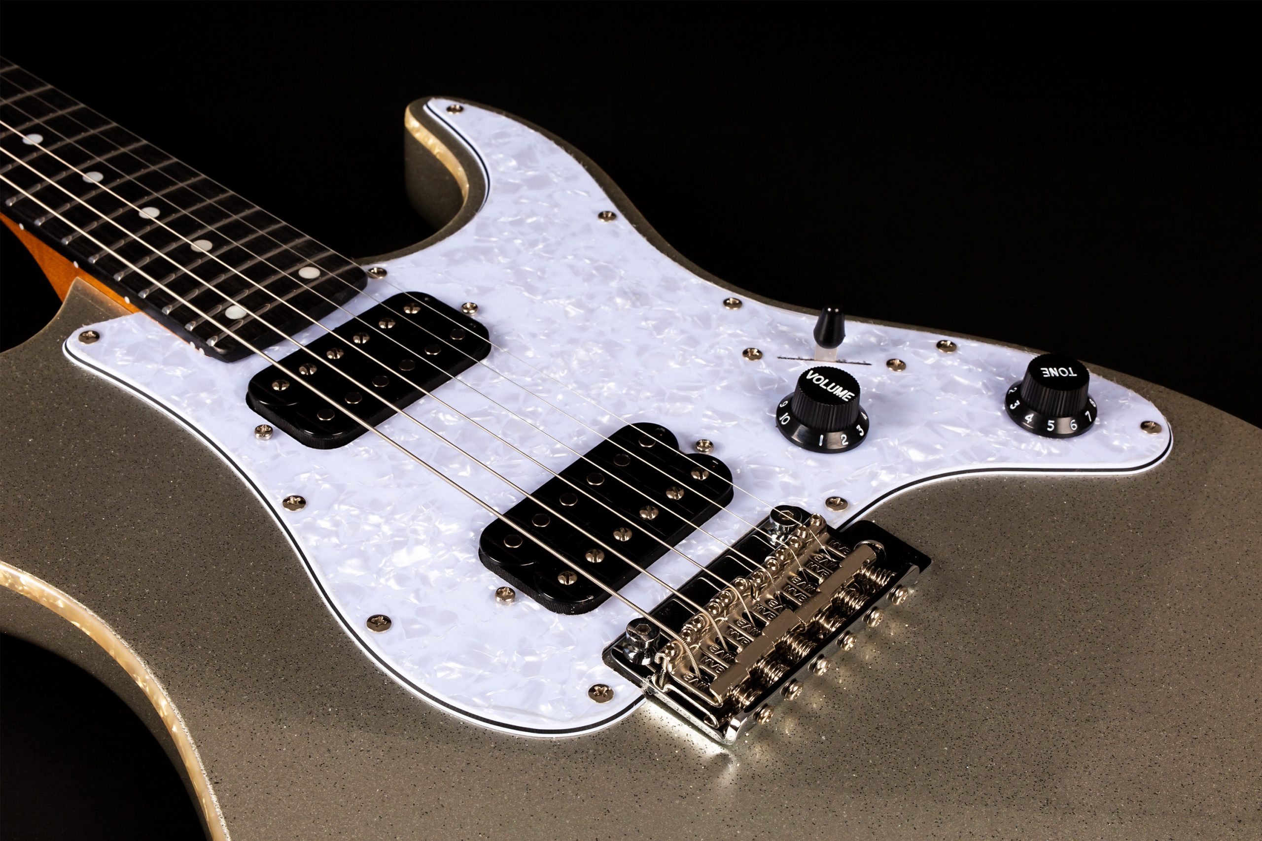 Jet Guitars Js500 Sls 2h Trem Eb - Silver Sparkle - Guitare Électrique Forme Str - Variation 4