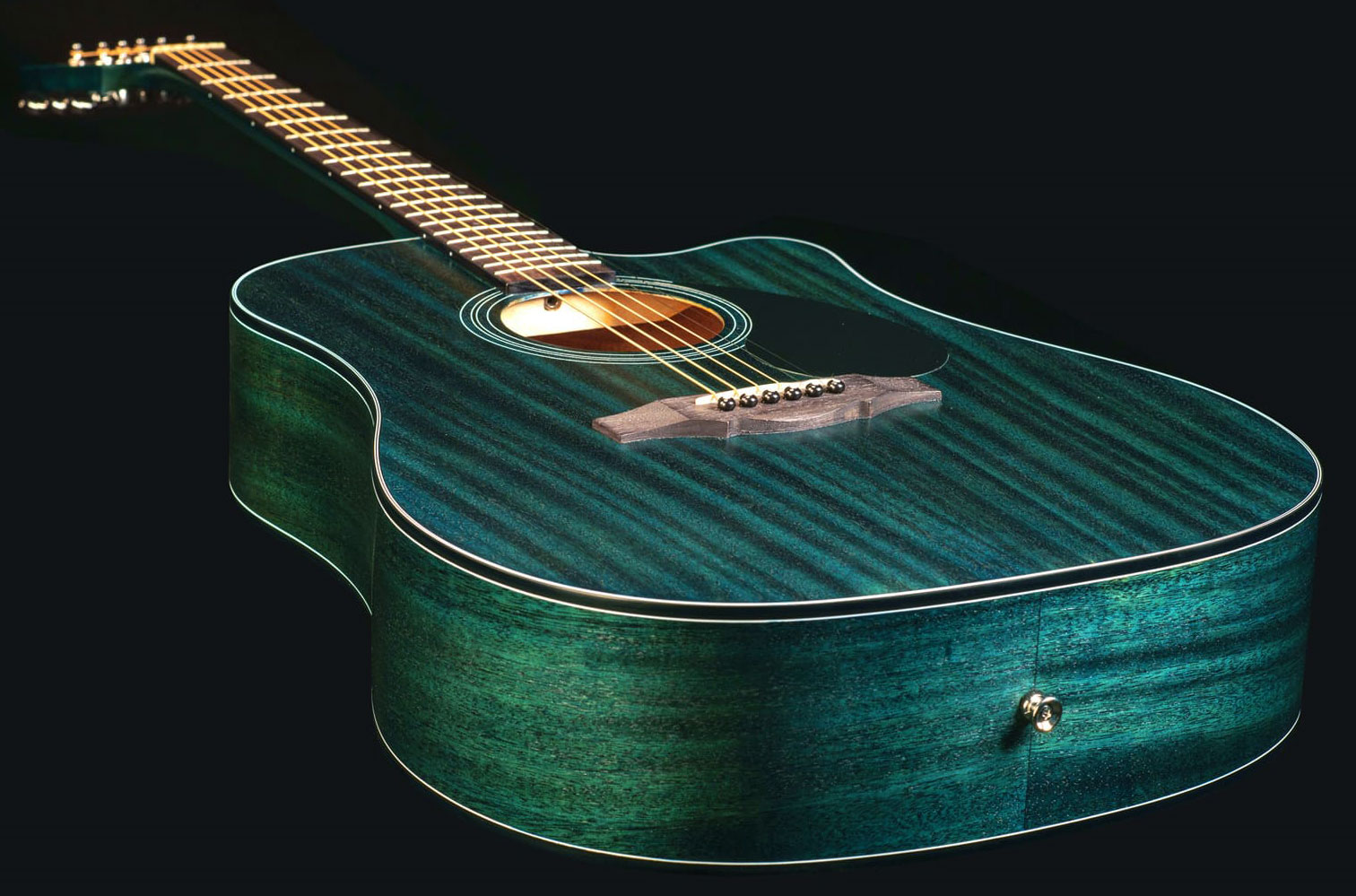 Kepma Edce-k10 Plytone Dreadnought Tout Acajou Rw - Blue Matte - Guitare Folk - Variation 2