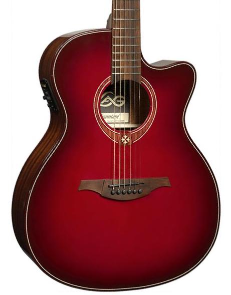 Guitare folk Lag Tramontane T-Red ACE Ltd - Red burst