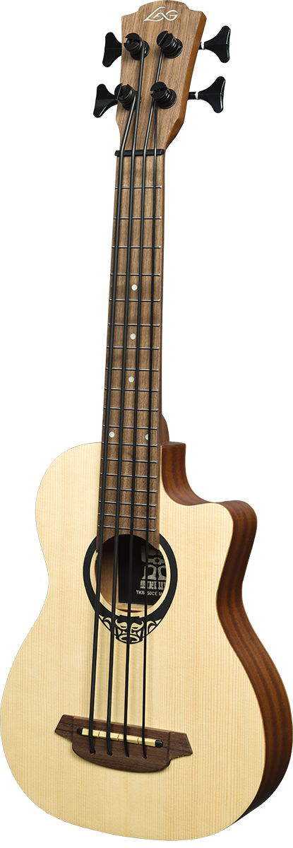 Lag Tkb150ce Mini Bass Tiki Cw Epicea Acajou +housse - Natural - Basse Acoustique - Variation 1