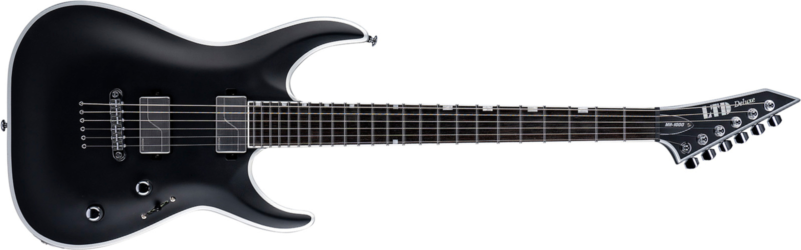 Ltd M-1000nt Bb 2h Fishman Fluence Modern  Ht Eb - Black Satin - Guitare Électrique Forme Str - Main picture