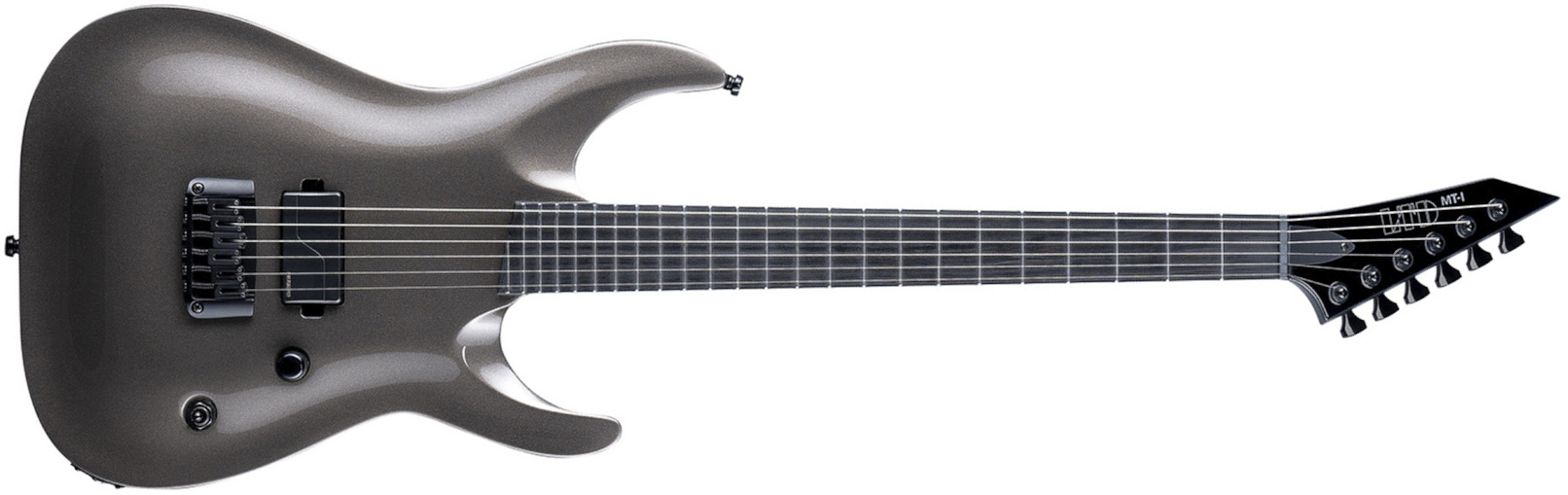 Ltd Mt-i Mick Thomson Signature 1h Ht Eb - Obsidian Metallic - Guitare Électrique Signature - Main picture