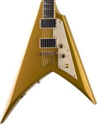 Guitare électrique métal Ltd Kirk Hammett KH-V 602 - Metallic gold