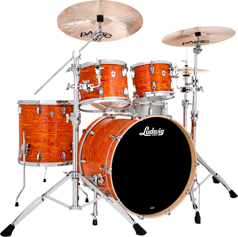 Ludwig Keystone X - 4 FÛts - Mod Orange - Batterie Acoustique Standard - Main picture