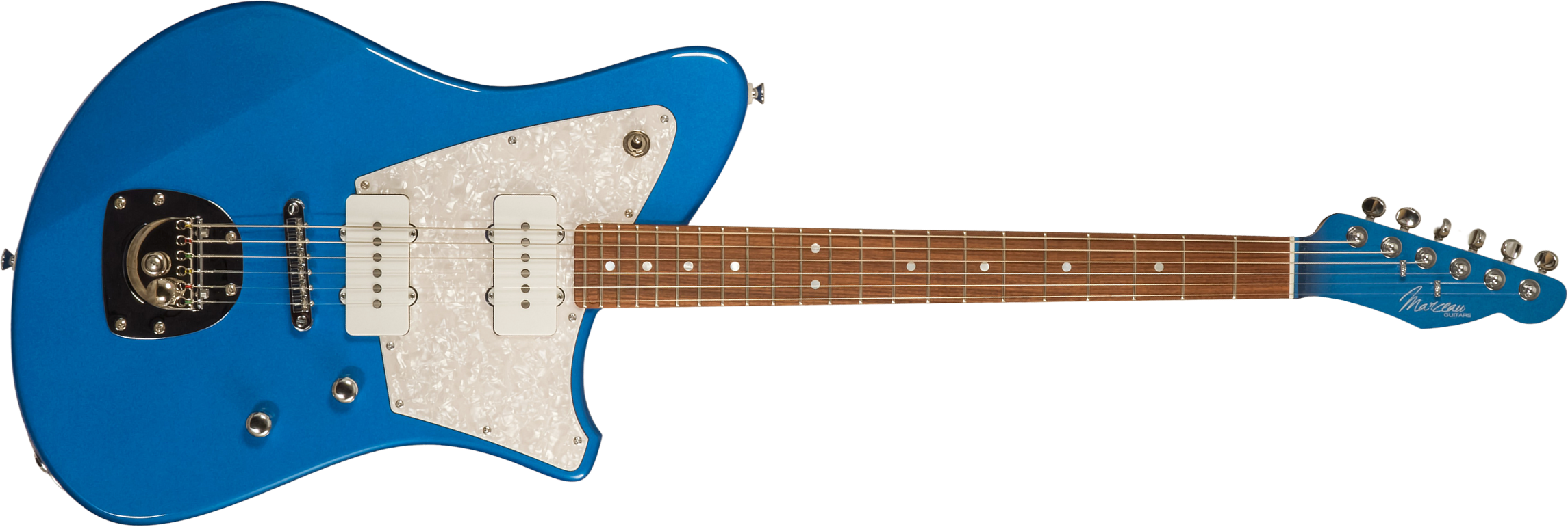 Marceau Guitars Deferlante Standard 2s Trem Pf #s71724 - Lake Placid Blue - Guitare Électrique RÉtro Rock - Main picture