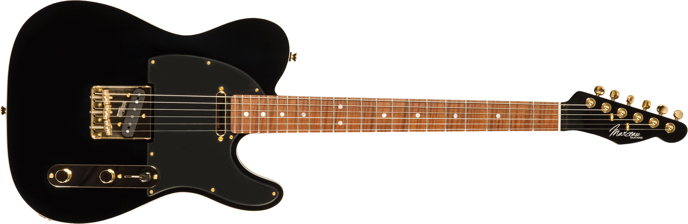 Marceau Guitars Elegante Traditional 2s Ht Mn #t315924 - Black - Guitare Électrique Forme Tel - Main picture