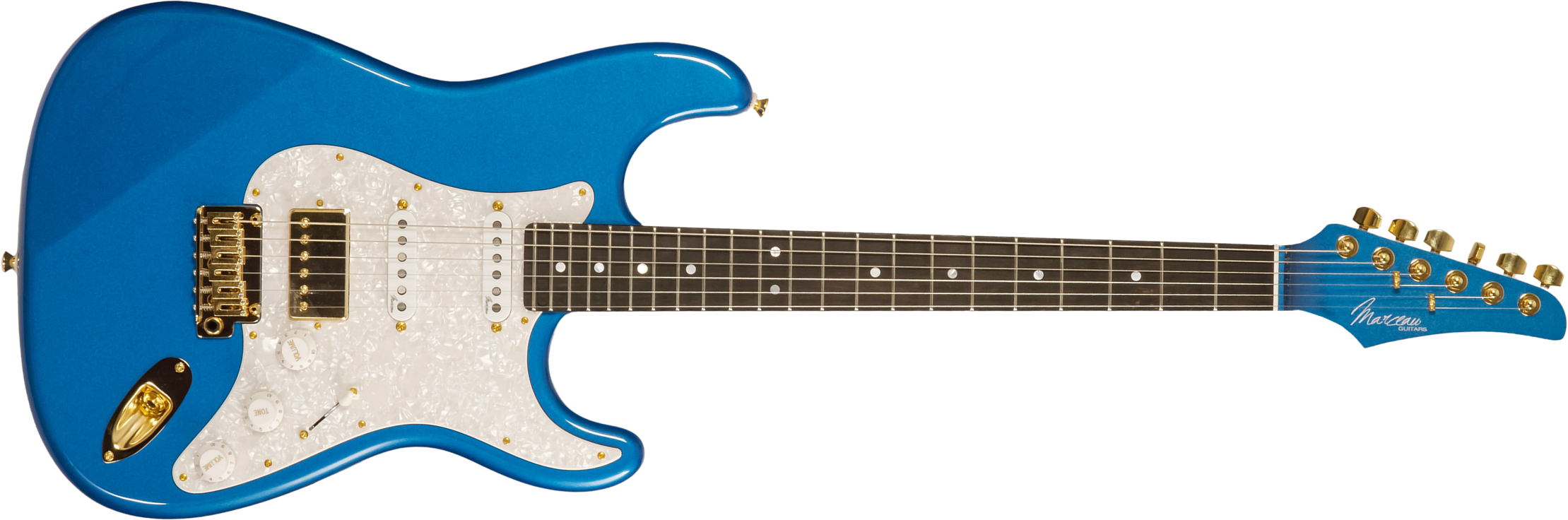 Marceau Guitars Experience Traditional Hss Trem Eb #t226324 - Lake Placid Blue - Guitare Électrique Forme Str - Main picture