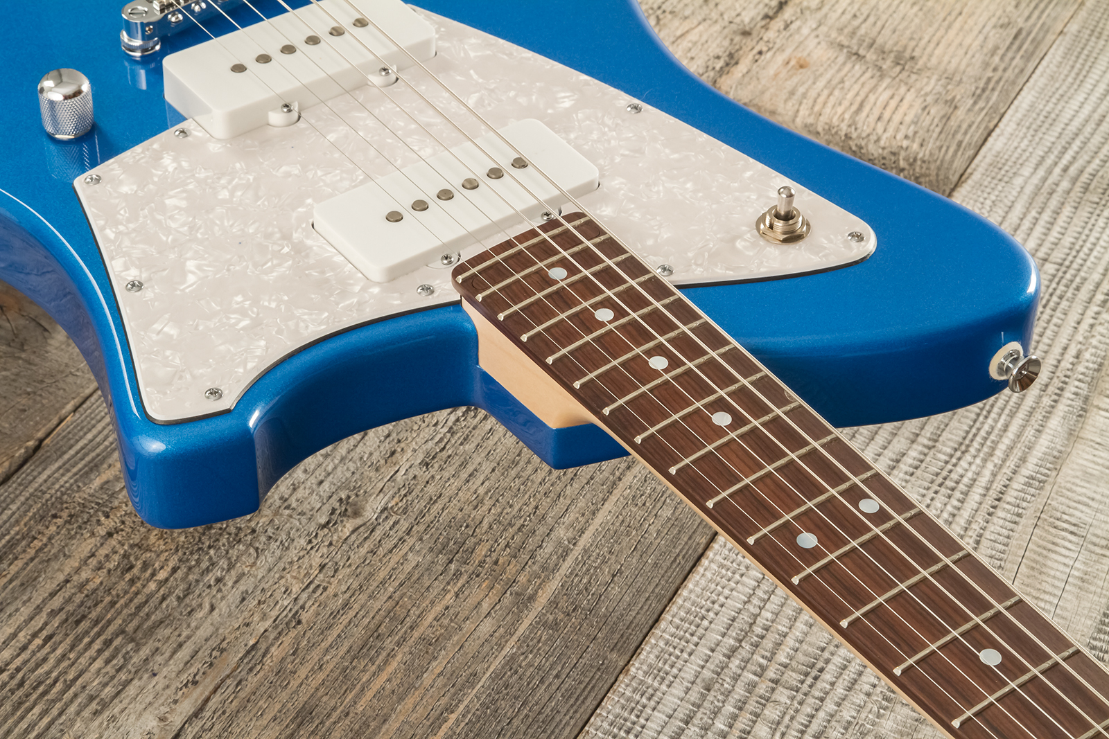 Marceau Guitars Deferlante Standard 2s Trem Pf #s71624 - Lake Placid Blue - Guitare Électrique RÉtro Rock - Variation 5