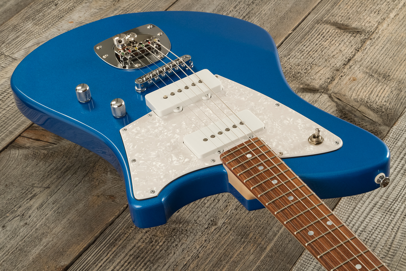 Marceau Guitars Deferlante Standard 2s Trem Pf #s71724 - Lake Placid Blue - Guitare Électrique RÉtro Rock - Variation 2