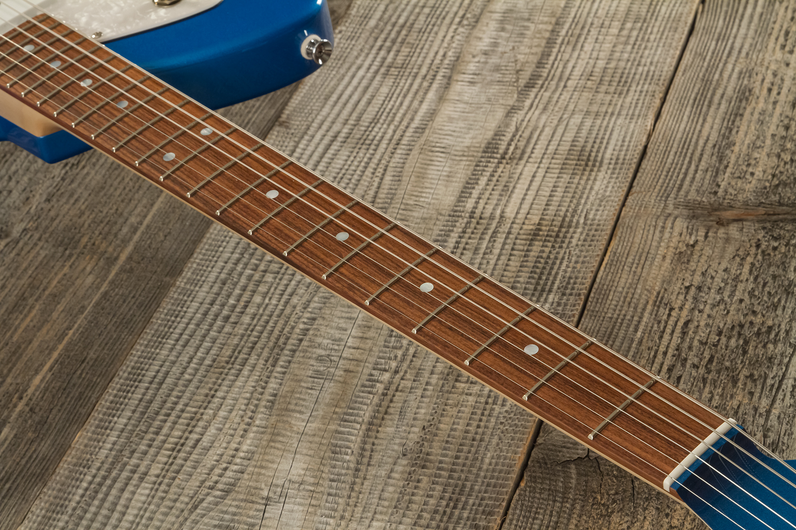 Marceau Guitars Deferlante Standard 2s Trem Pf #s71724 - Lake Placid Blue - Guitare Électrique RÉtro Rock - Variation 5