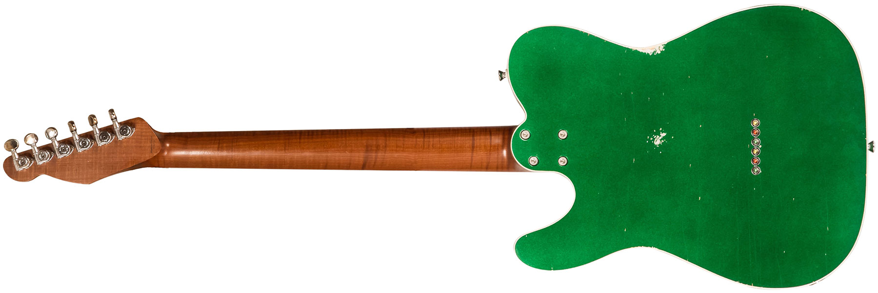 Marceau Guitars Elegante Traditional 2s Ht Pf #t316124 - Heavy Relic Candy Green - Guitare Électrique Forme Tel - Variation 1