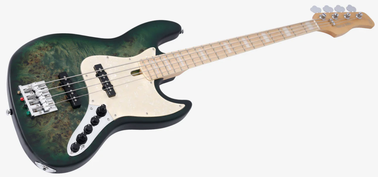 Marcus Miller V7 Ash Reissue 4st 4c Active Mn - Trans Green Satin - Basse Électrique Solid Body - Variation 2