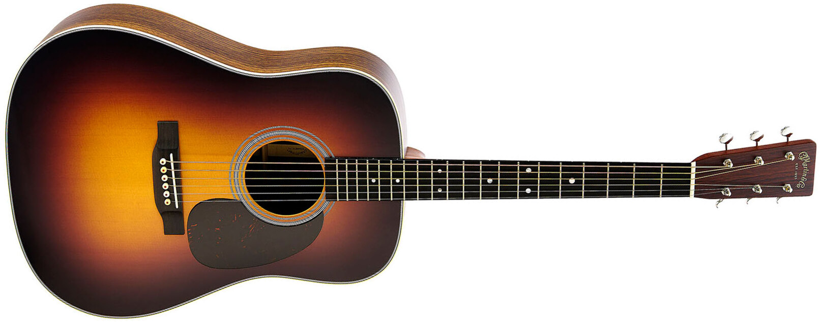 Martin D28 Standard Golden Era Epicea Palissandre Eb - 1935 Sunburst Gloss - Guitare Folk - Main picture