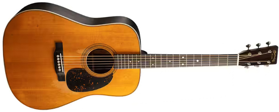 Martin D28 Street Legend Dreadnought Epicea Palissandre Eb - Natural Aged Satin - Guitare Folk - Main picture