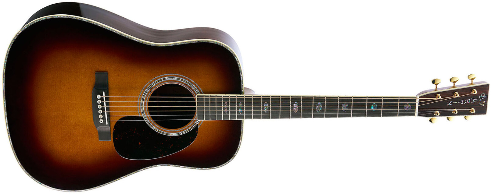 Martin D41 Standard Golden Era Dreadnought Epicea Palissandre Eb - 1935 Sunburst Gloss - Guitare Folk - Main picture