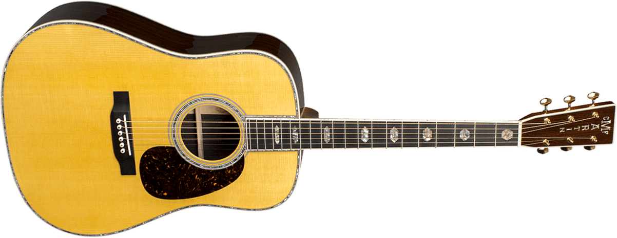 Martin D45 Standard Golden Era Dreadnought Epicea Palissandre Eb - Natural Gloss - Guitare Folk - Main picture