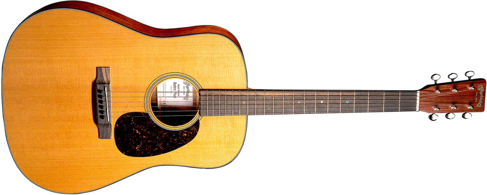 Martin De Retro Plus Dreadnought Epicea Acajou Eb - Natural Aging Toner - Guitare Folk - Main picture