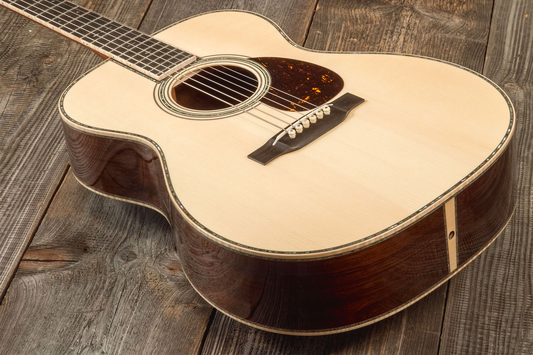 Martin Custom Shop Om45 Epicea Adirondack Palissandre Rio Eb #2814835 - Natural - Guitare Folk - Variation 2