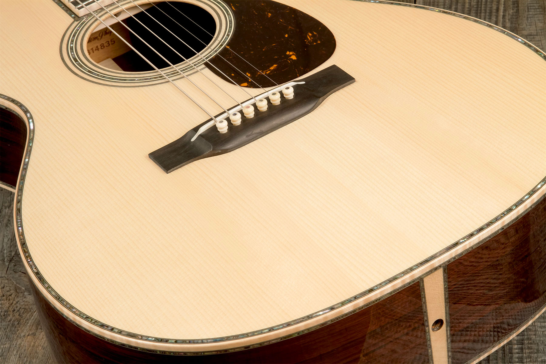 Martin Custom Shop Om45 Epicea Adirondack Palissandre Rio Eb #2814835 - Natural - Guitare Folk - Variation 3