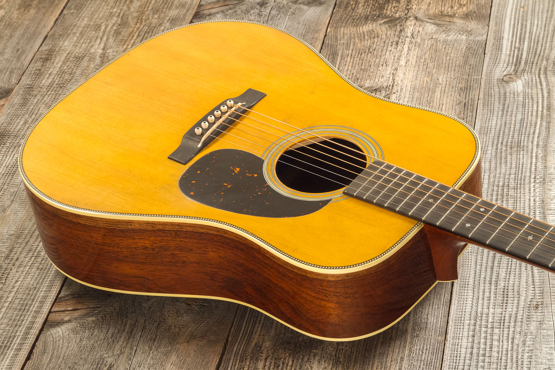 Martin D-28 Authentic 1937 Dreadnought Epicea Palissandre Eb #2852451 - Aged Natural Vintage Gloss - Guitare Folk - Variation 2