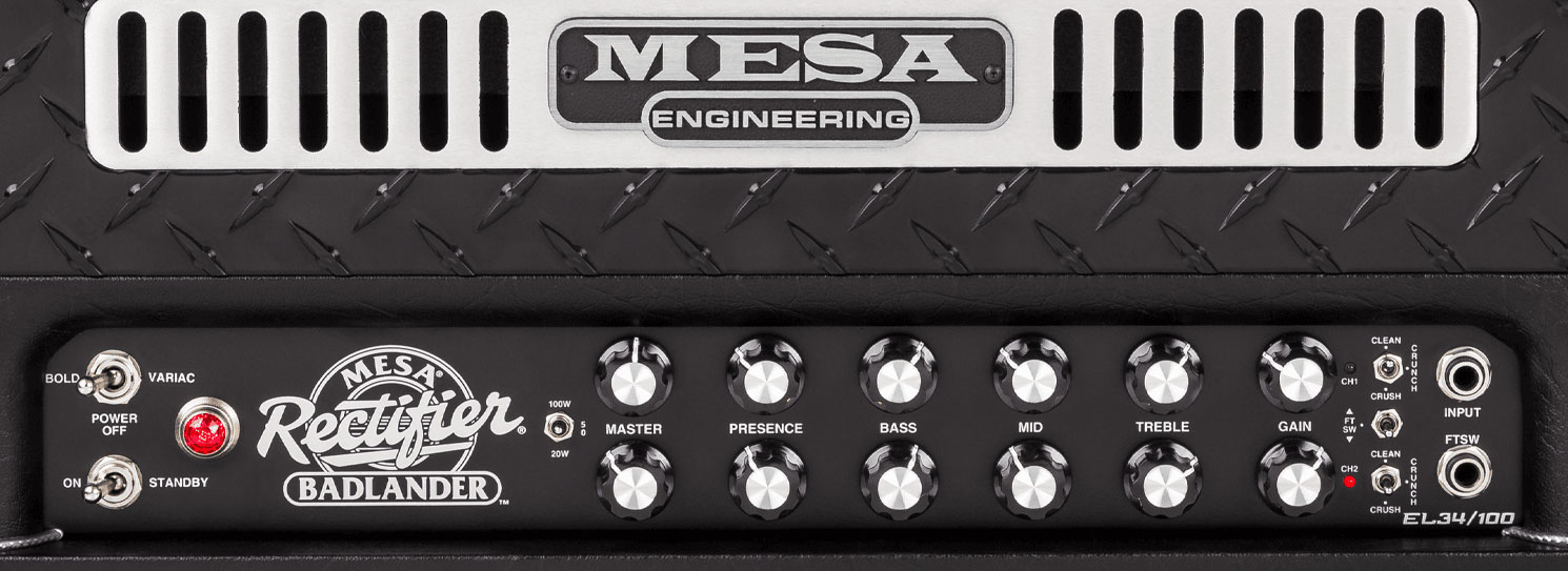 Mesa Boogie Badlander 100 Head 20/50/100w El34 Black Taurus - Ampli Guitare Électrique TÊte / PÉdale - Variation 2