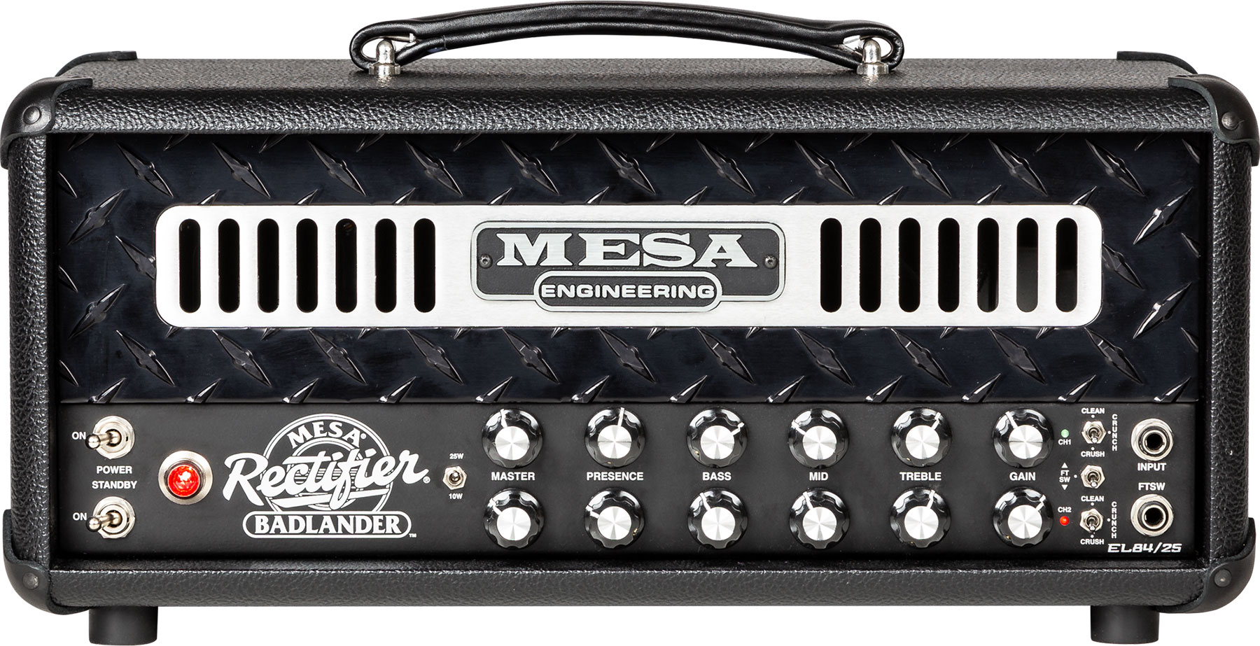 Mesa Boogie Badlander 25 Head 10/25w El84 Black Bronco - Ampli Guitare Électrique TÊte / PÉdale - Variation 1