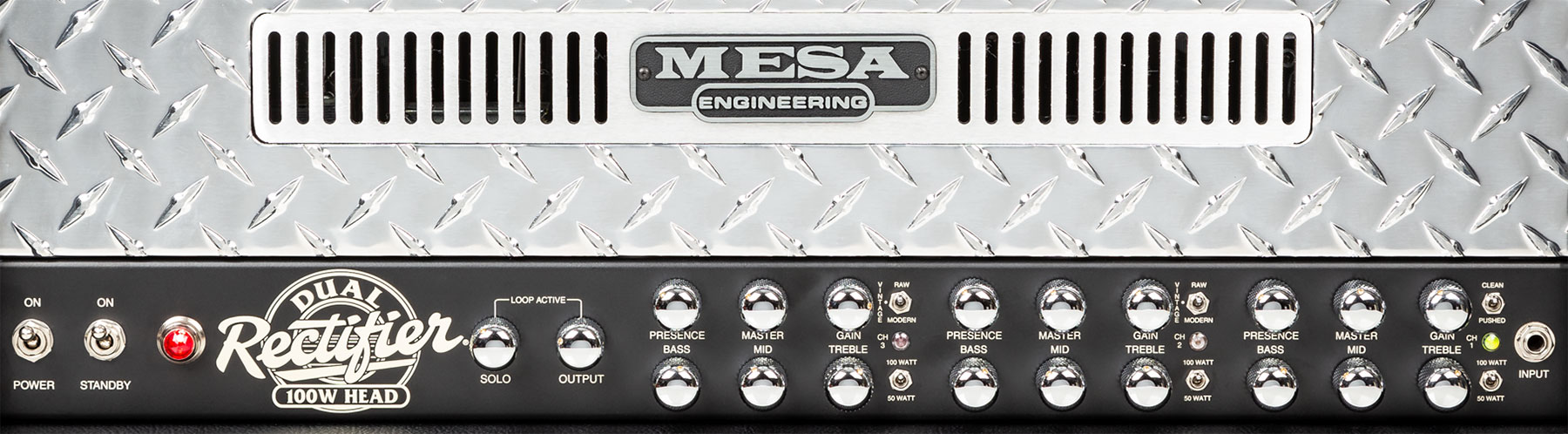 Mesa Boogie Dual Rectifier Head 50/100w 6l6 Black Bronco - Ampli Guitare Électrique TÊte / PÉdale - Variation 3