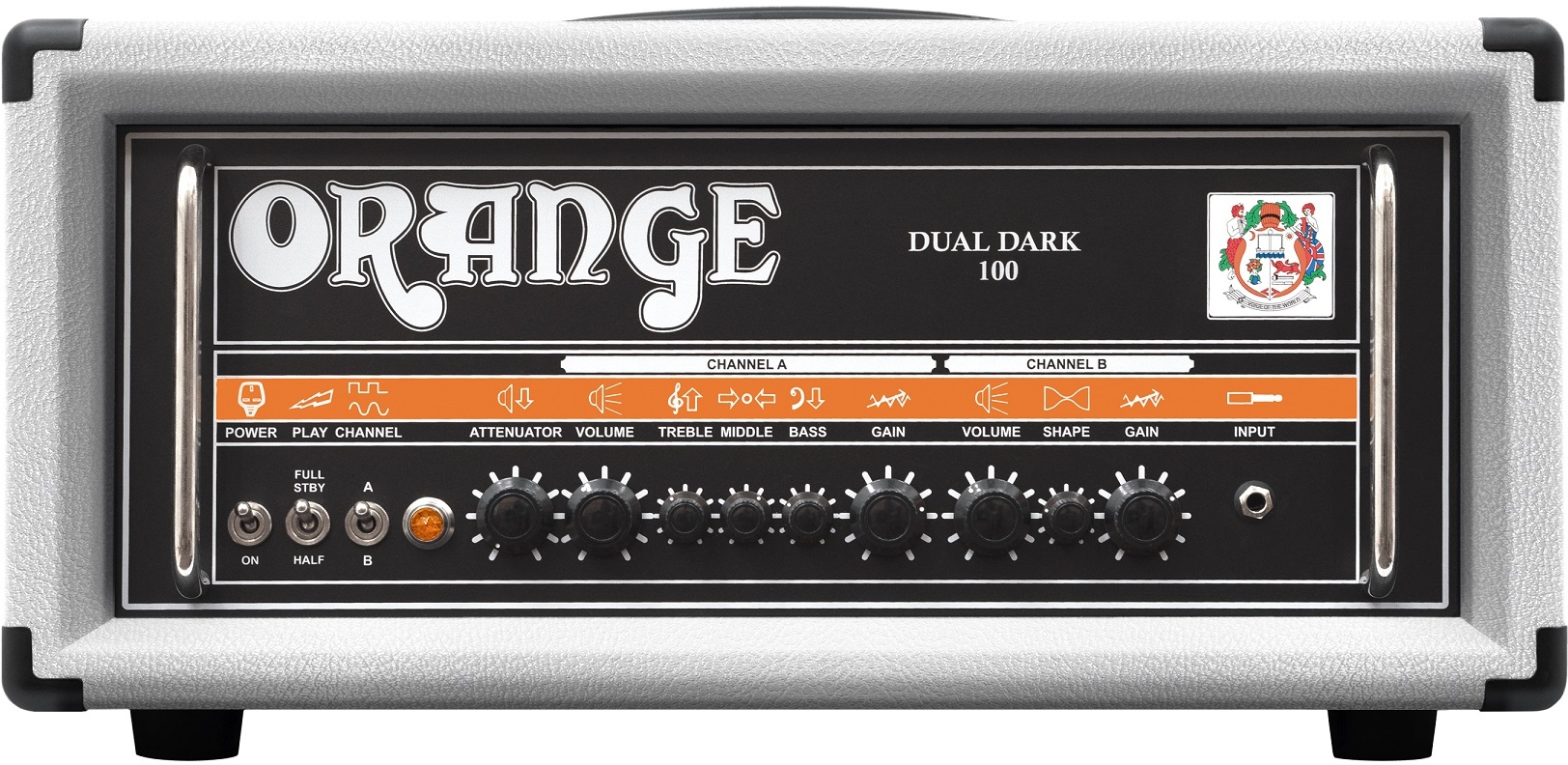 Orange Dual Dark 100 White Head 100w - Ampli Guitare Électrique TÊte / PÉdale - Main picture