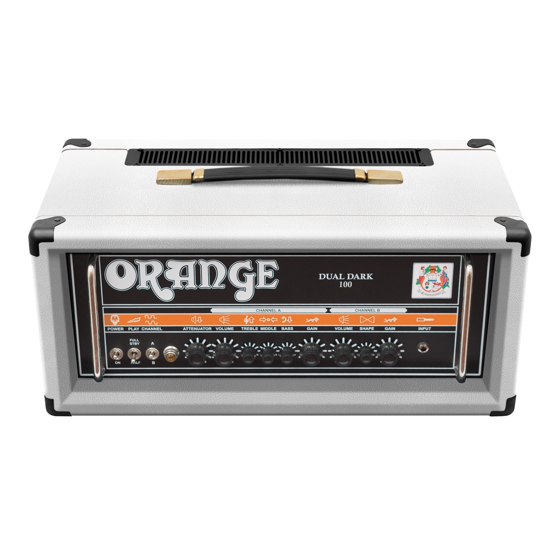 Orange Dual Dark 100 White Head 100w - Ampli Guitare Électrique TÊte / PÉdale - Variation 2