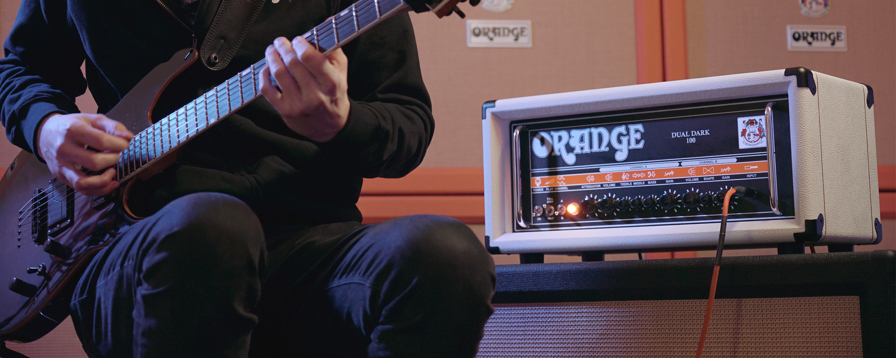 Orange Dual Dark 100 White Head 100w - Ampli Guitare Électrique TÊte / PÉdale - Variation 3