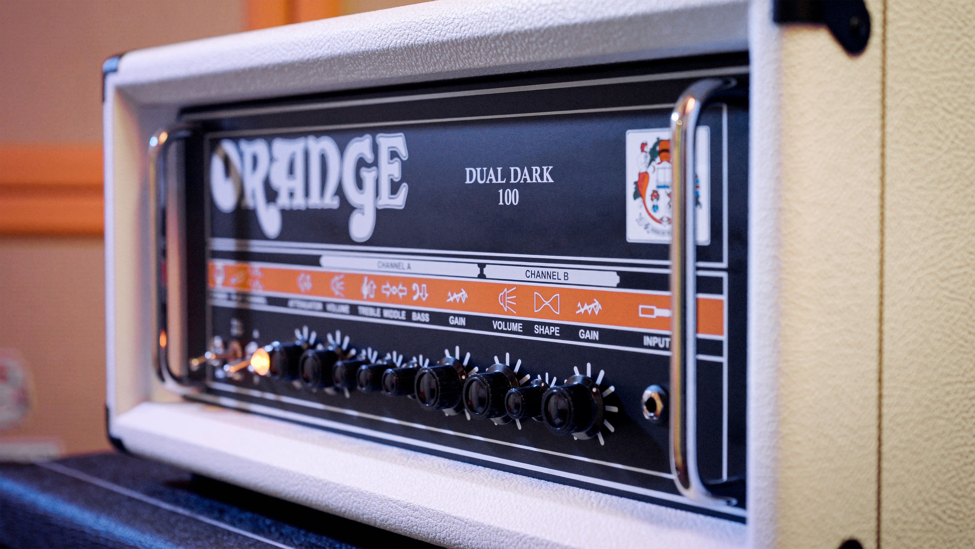 Orange Dual Dark 100 White Head 100w - Ampli Guitare Électrique TÊte / PÉdale - Variation 4