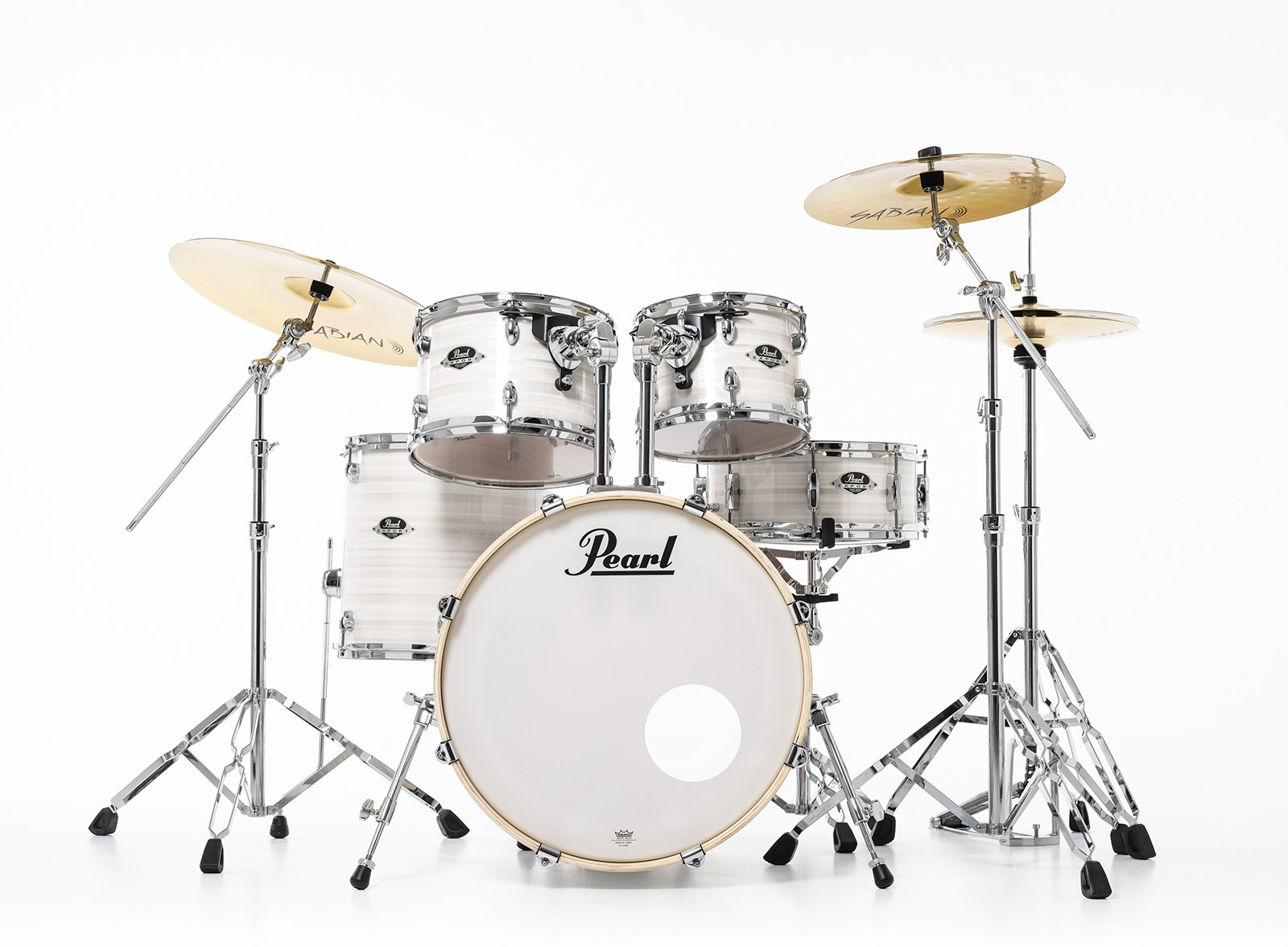 Pearl Export Fusion 20 - Slipstream White - Batterie Acoustique Fusion - Main picture