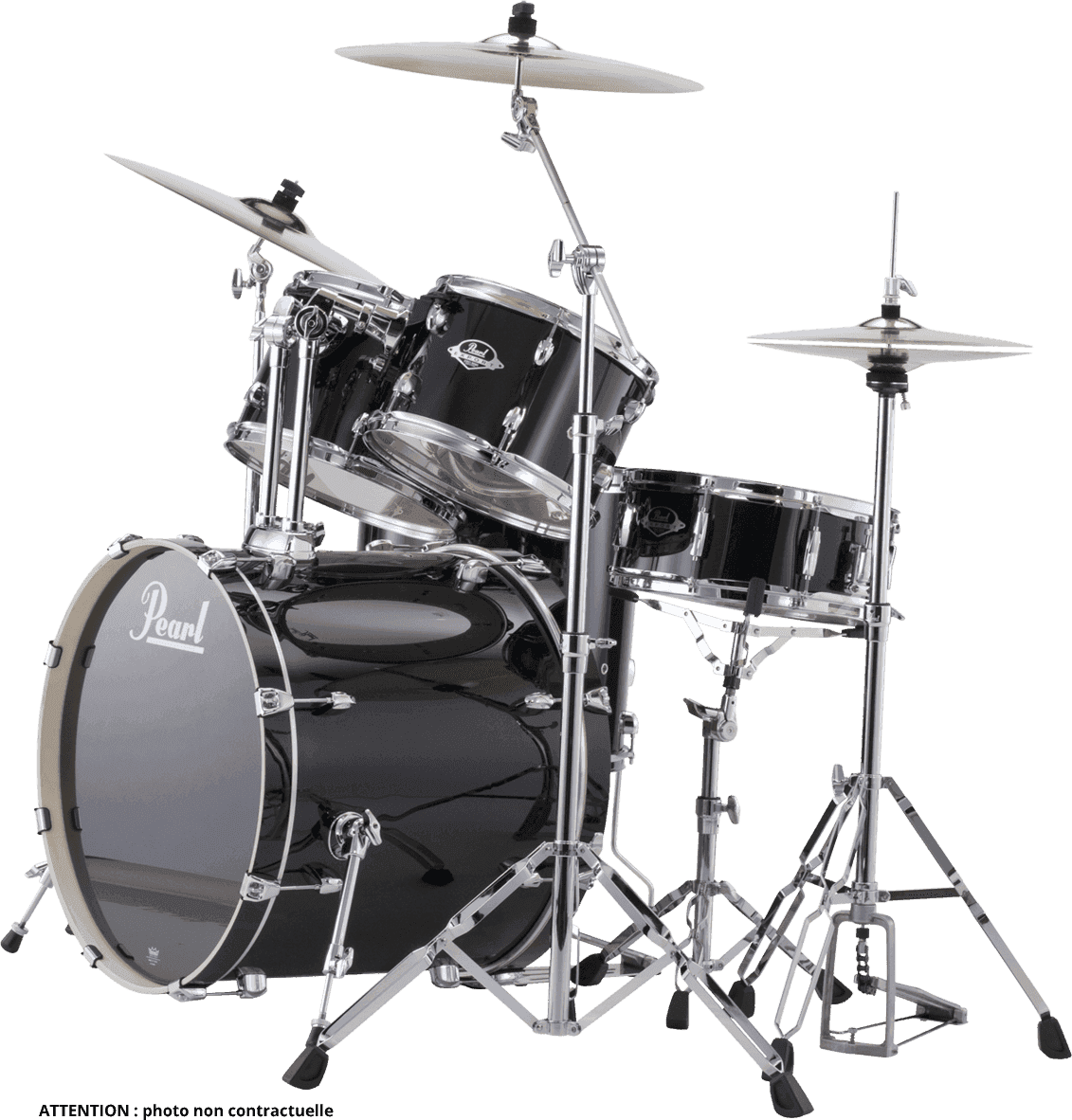 Pearl Exx725brc-31 Standard 22 - Jet Black - Batterie Acoustique Standard - Main picture