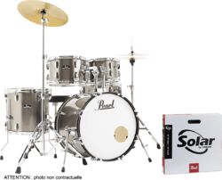 Batterie acoustique fusion Pearl Roadshow RSS505CC Fusion + Pack Sabian Solar - Bronze metallic