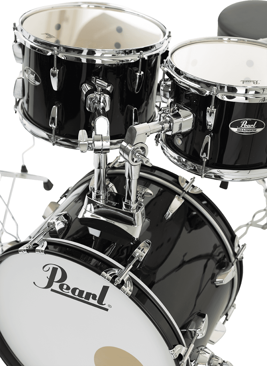 Pearl Roadshow Junior 18 Rss585cc-31 + Pack Sabian Solar - 5 FÛts - Jet Black - Batterie Acoustique Jazz - Variation 2