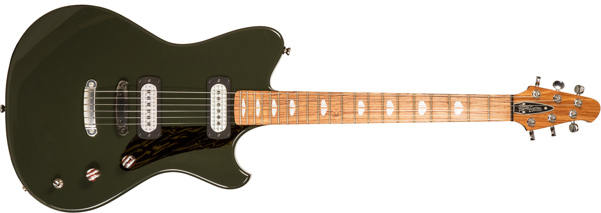 Powers Electric A-type 2s Ff42 Ht Mn #a494 - Black Olive - Guitare Électrique RÉtro Rock - Main picture