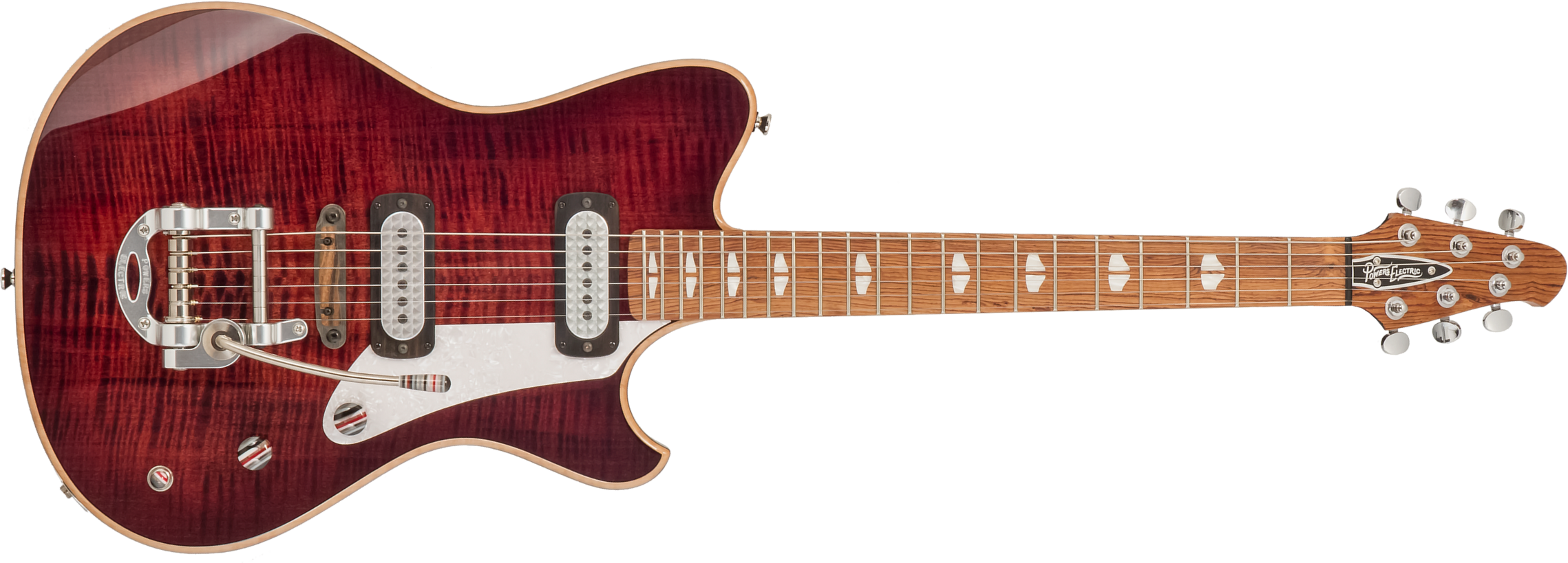 Powers Electric A-type 2s Ff42 Trem Mn #a449 - Cabernet Red - Guitare Électrique RÉtro Rock - Main picture