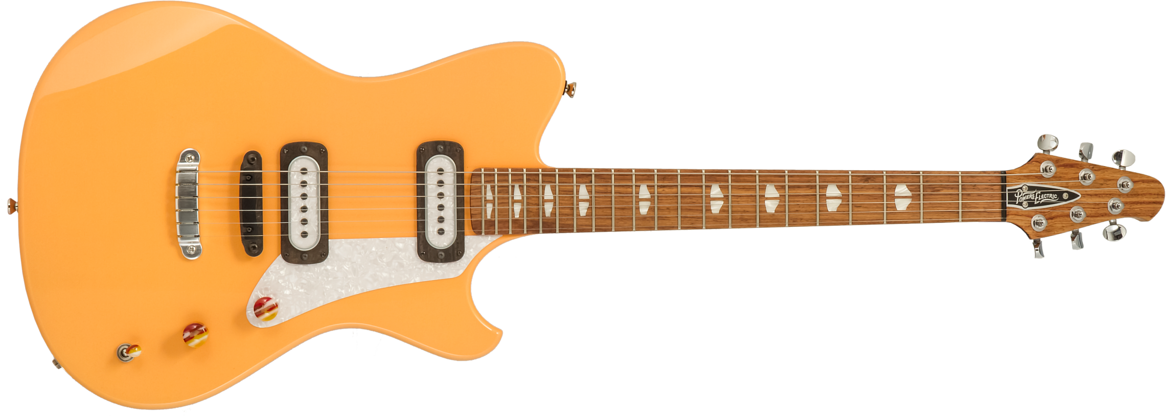 Powers Electric A-type 2s Pf42 Ht Mn #a428 - Creamsicle - Guitare Électrique RÉtro Rock - Main picture