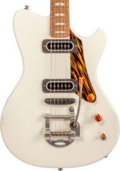 Guitare électrique rétro rock Powers electric A-Type #A672 - MOONLIGHT WHITE