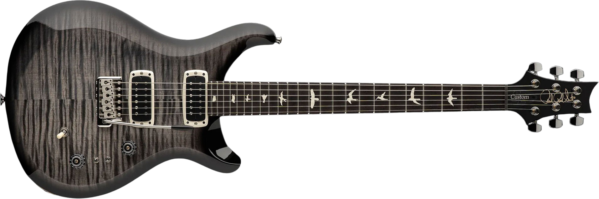 Prs S2 Custom 24-08 Usa 2h Tci Trem Rw - Faded Gray Black Burst - Guitare Électrique Double Cut - Main picture