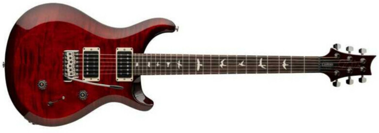 Prs S2 Custom 24 Usa 2024 Hh Trem Rw - Fire Red Burst - Guitare Électrique Double Cut - Main picture