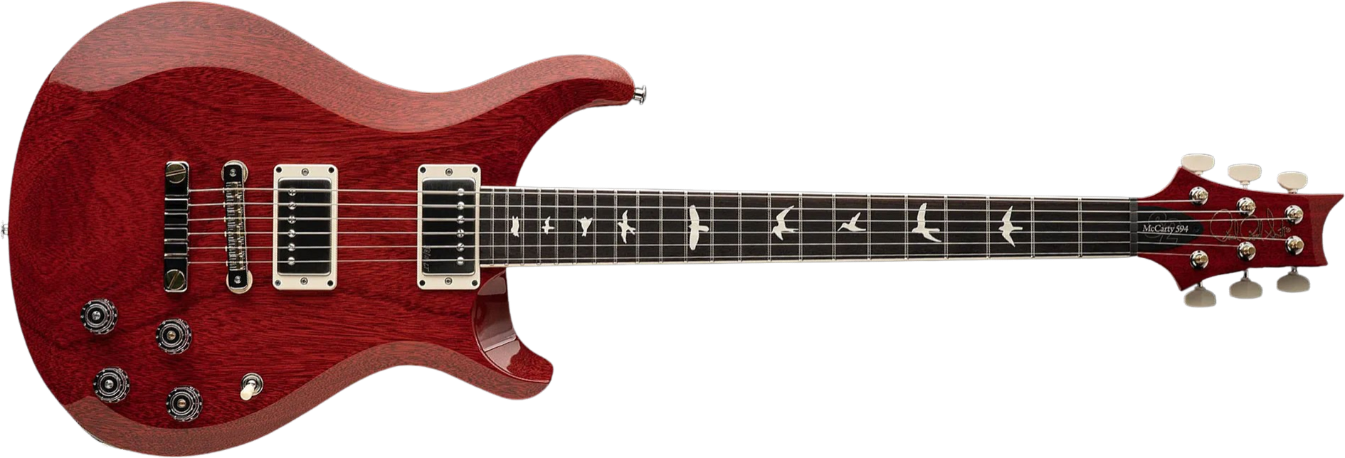 Prs S2 Mccarty 594 Thinline Usa 2h 58/15lt Ht Rw - Vintage Cherry - Guitare Électrique Double Cut - Main picture