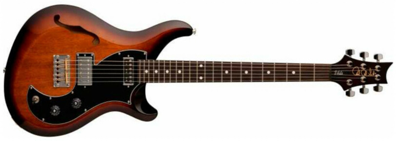 Prs S2 Vela Semihollow Usa 2024 2h Trem Rw - Mccarty Tobacco Sunburst - Guitare Électrique Double Cut - Main picture