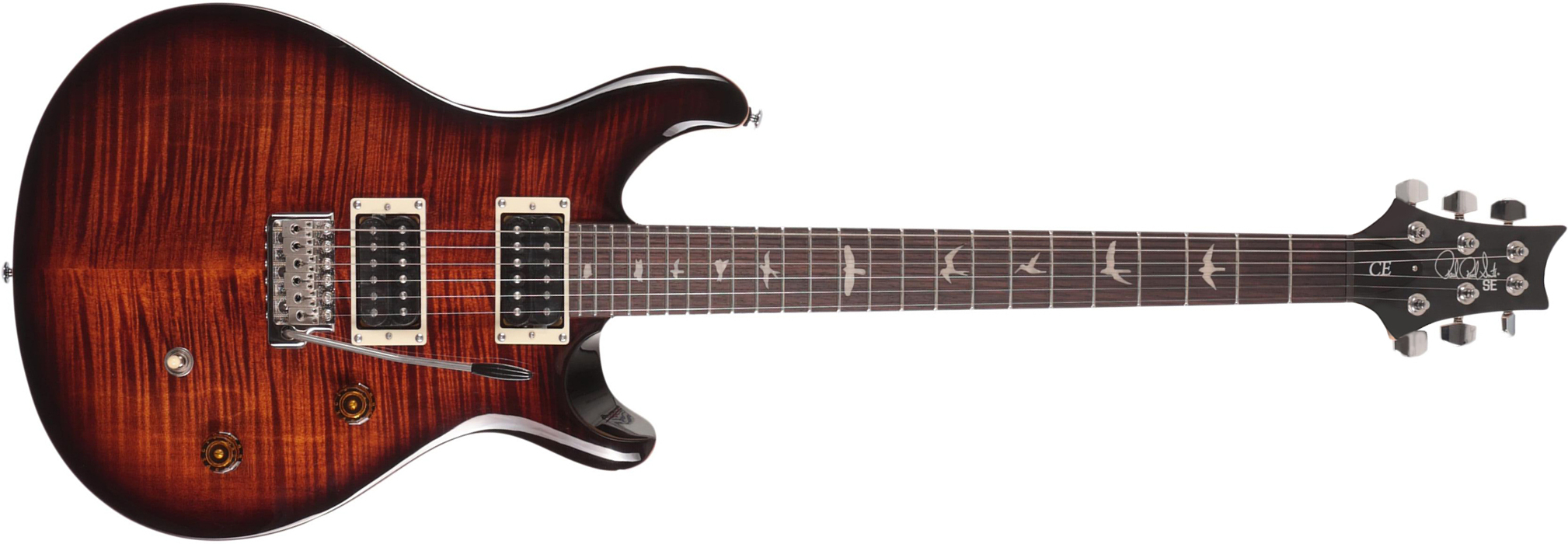 Prs Se Ce24 Bolt-on Ltd 2h Trem Rw - Black Gold Burst - Guitare Électrique Double Cut - Main picture